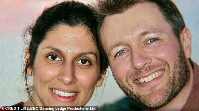 British-Iranian national Nazanin Zaghari-Ratcliffe, pictured with her husband Richard Ratcliffe, was detained in Iran over allegations she was plotting to topple the Iranian Government