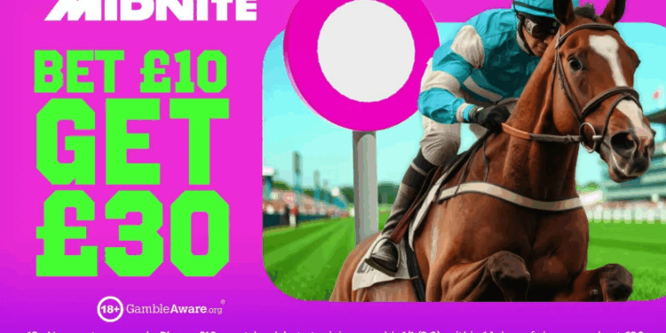 Get £30 in free bets for the Cheltenham Festival when you bet £10 with Midnite