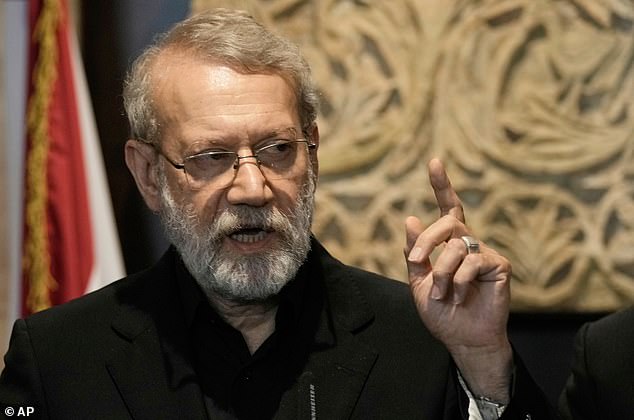 But the regime's security chief Ali Larijani dismissed Mr Trump's comments, claiming Iran 'is not afraid of your empty threats'