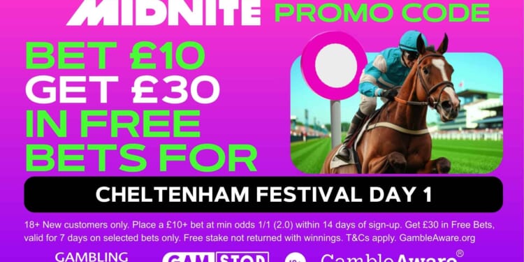 Claim £30 bonus for Cheltenham Festival Day 1