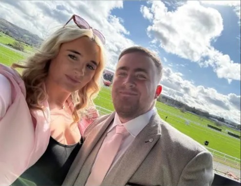 Luke Littler and Faith Millar at Cheltenham Racecourse.