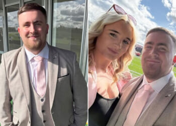 Luke Littler looks dapper as darts star heads to Cheltenham Festival with girlfriend Faith Millar