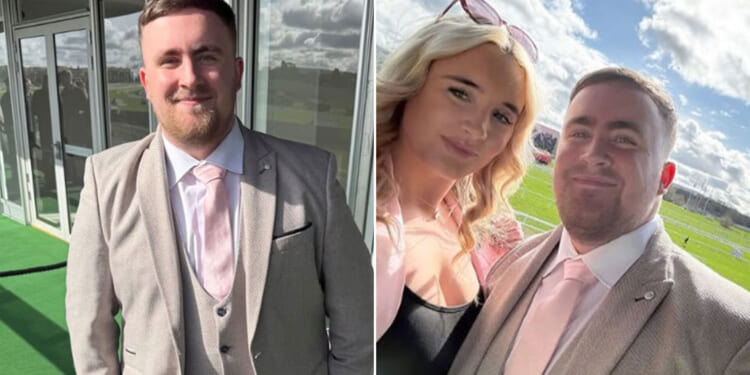 Luke Littler looks dapper as darts star heads to Cheltenham Festival with girlfriend Faith Millar