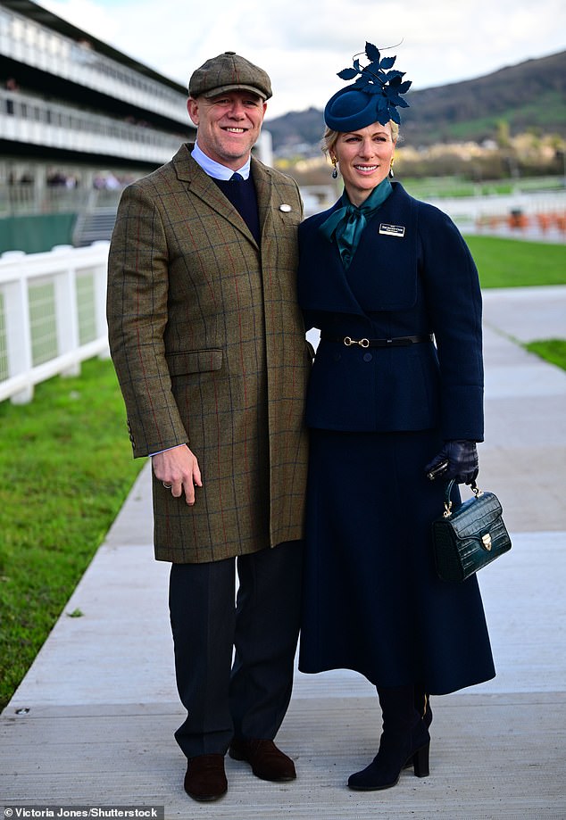 The mother of three appeared in high spirits, smiling as she glanced towards her husband, 46, who looked equally stylish