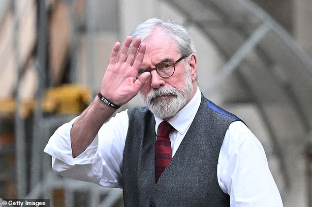 Gerry Adams at London's Royal Courts of Justice where he is contesting a civil claim brought by three survivors of IRA bomb attacks in England