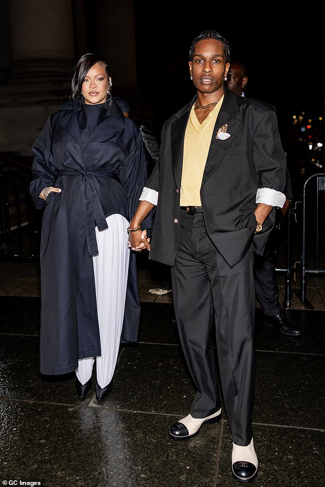 The LA DA stated in his press conference that Rihanna, 38, and Rocky, 37, had been in an airstream trailer on her property when Ortiz allegedly opened fire; pictured November 3 in NYC