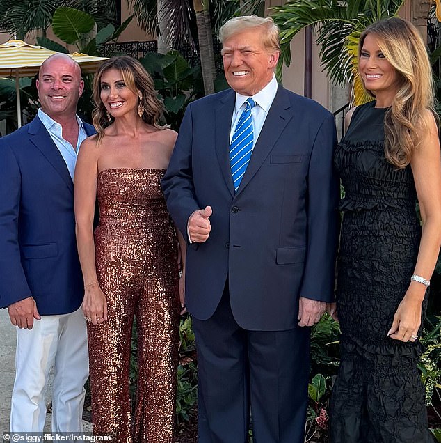 Reuben 'isn't political,' as one source close with Habba described but said they don't think that's the reason for the divorce. The couple is pictured with Donald and Melania Trump during her 40th birthday party at Mar-a-Lago