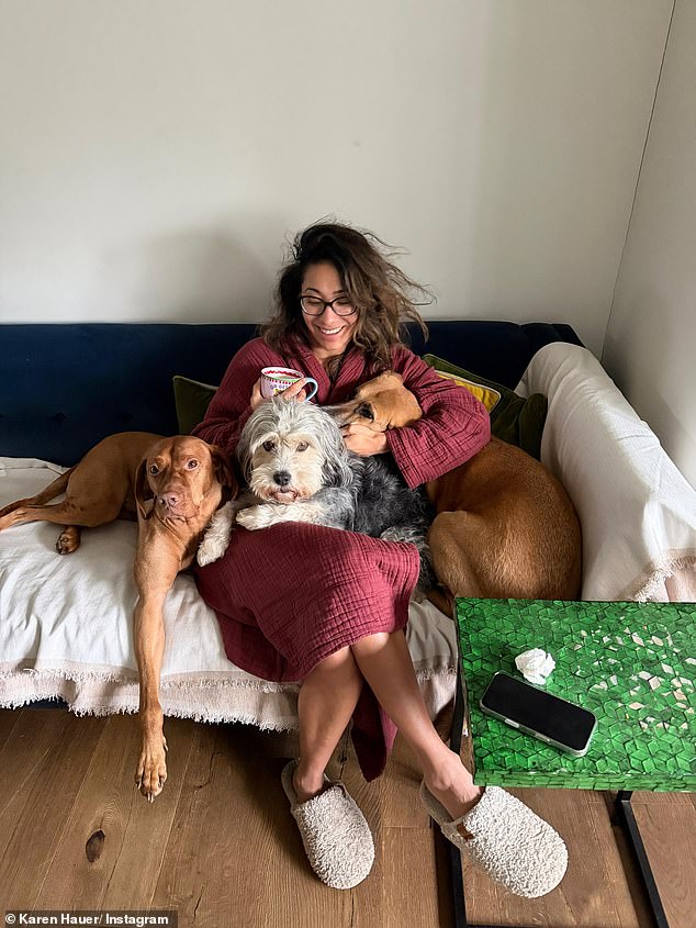 Karen, who is the longest-serving female dancer on the show, has now returned to social media to share low-key snaps with her dogs