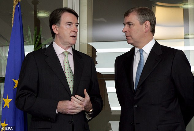 Jeffrey Epstein's friends Peter Mandelson and Andrew Mountbatten-Windsor, pictured in 2007