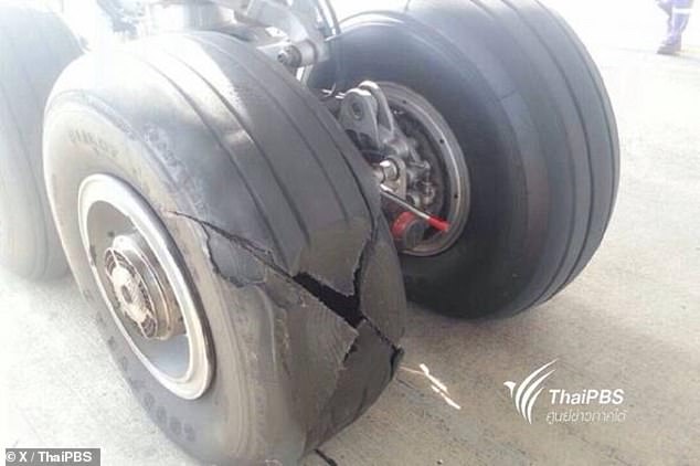 The problem has been reportedly linked to a detached wheel, believed to have resulted from the hard landing