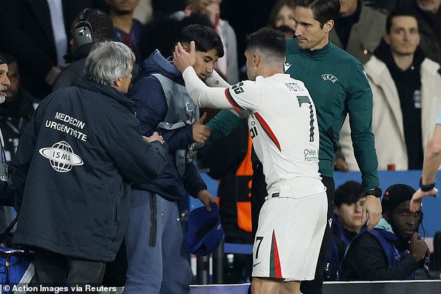 The Portuguese winger did apologise to the ball boy and later spoke about the incident on TV