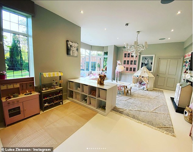 The estate boasts extensive gardens and enough space to house the family's staff - including gardeners, housekeepers and nannies. Pictured: Inside the house