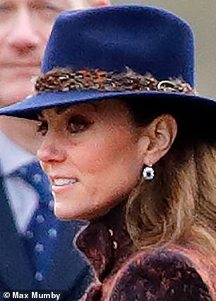 It is the same £115 hat that Kate was seen wearing as she attended a church service in Sandringham in 2020 (pictured)
