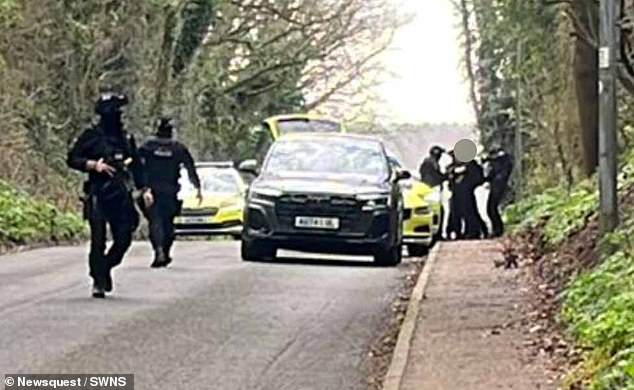 The suspect was thought to have fled after jumping over a fence, before an arrest was made