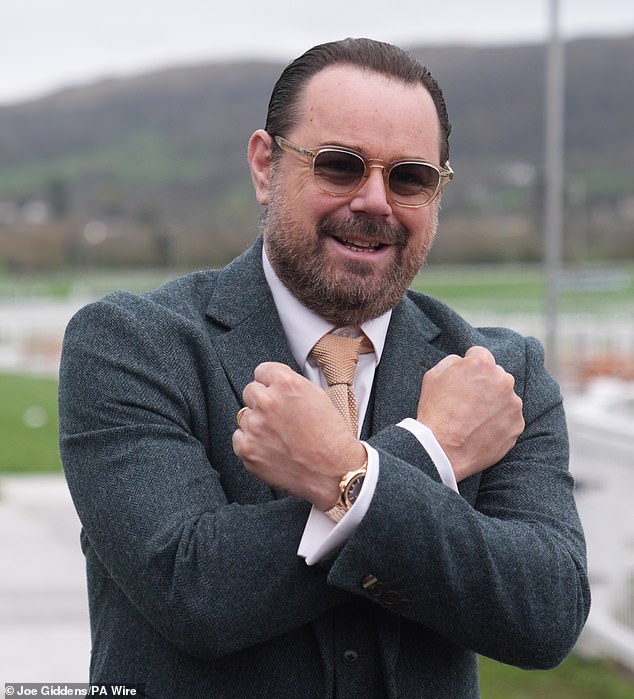 Also in attendance was Danny Dyer, who was showing off his thick moustache and crossing his arms to pledge allegience to his beloved West Ham