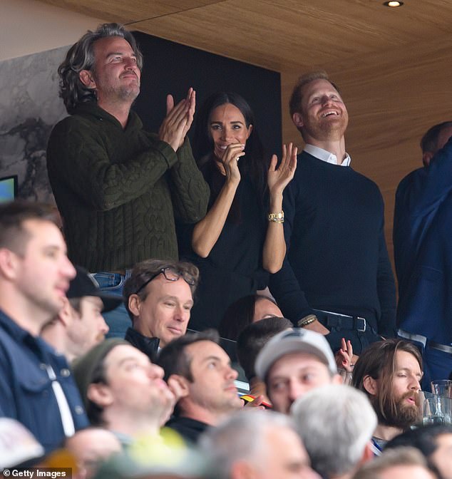 Anderson (pictured here with Harry and Meghan in Vancouver in 2023) was nowhere to be seen in her recent Netflix lifestyle show With Love, Meghan