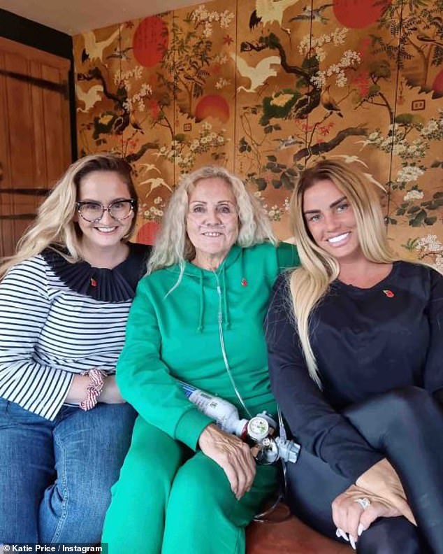 Katie spoke about her mother's ongoing challenges on a recent episode of The Katie Price Show, which she hosts alongside her sister Sophie  (left)