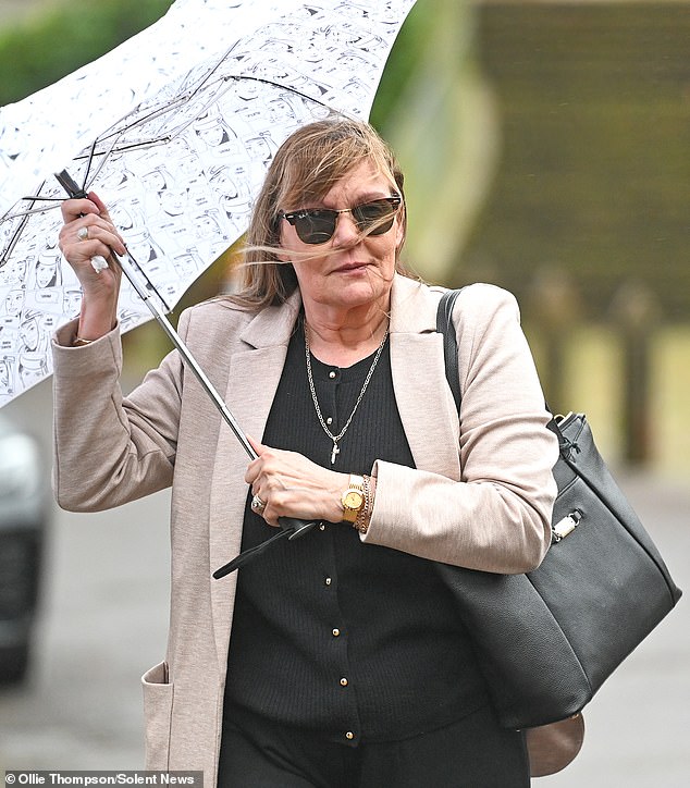 Michelle Baird pictured outside court today