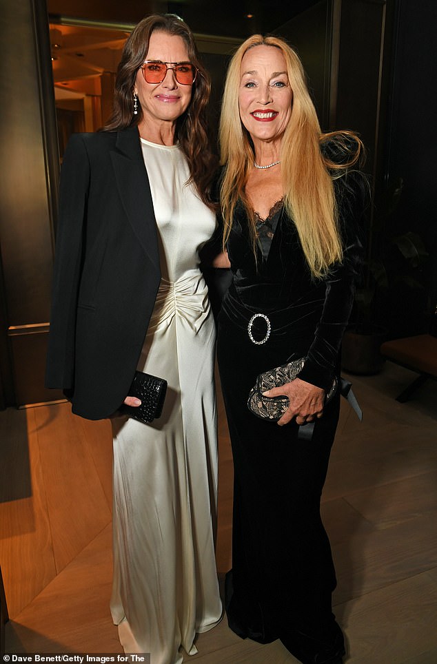 Holly was joined by a glamorous Brooke Shields and Jerry Hall as they posed for snaps together at the event held in partnership with Charlotte Tilbury Beauty