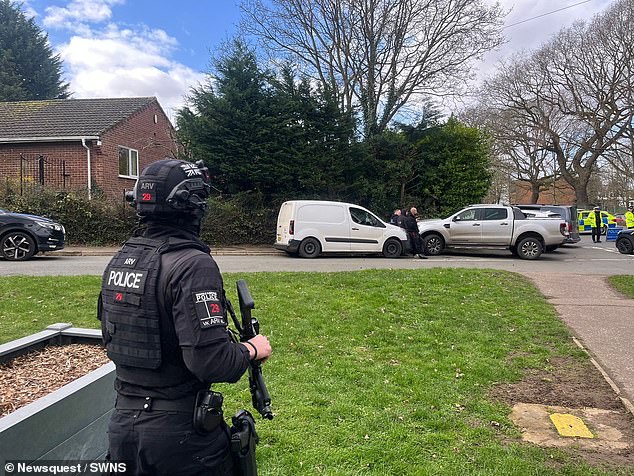 Armed police swarmed the school after reports of a stabbing, sending the school into lockdown