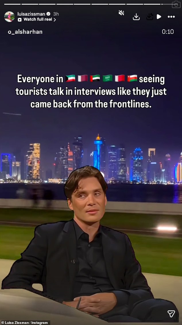 Luisa is now settling back into being in the UK and on Instagram on Tuesday she shared a clip of the classic bored Cillian Murphy meme as she made her feelings clear