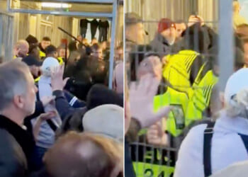Aston Villa fans beaten with batons in 'shocking' scenes amid claims French police used tasers outside Lille clash
