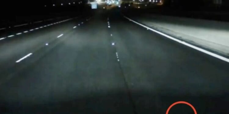 Moment driver speeding at up to 100mph on motorway stops as he falls asleep in middle of M4