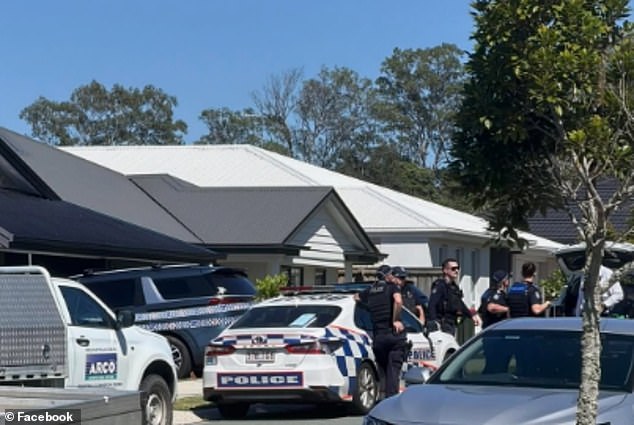 Police had initially rushed to the home after reports of a pedestrian with a neck wound who was hit by a car on Beaudesert Beenleigh Road at Bannockburn about 7.30am on Thursday
