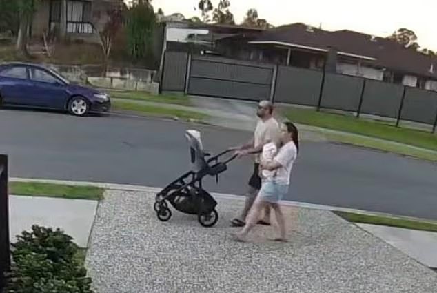 Ms Paterson and her husband Dr Blake Seers were seen walking in the neighbourhood with April just hours before the incident