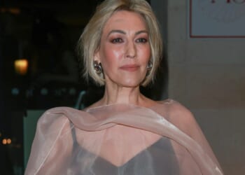 Kelly Cates stuns in bold outfit as BBC Match of the Day host puts on leggy display in Premier League stadium shoot