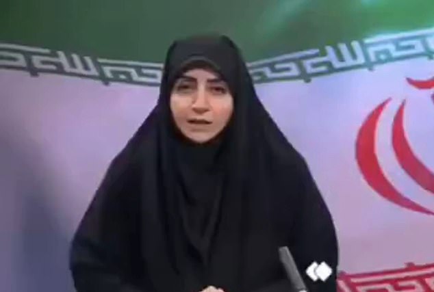 The Supreme Leader's statement was read on state TV by a news anchor (pictured)