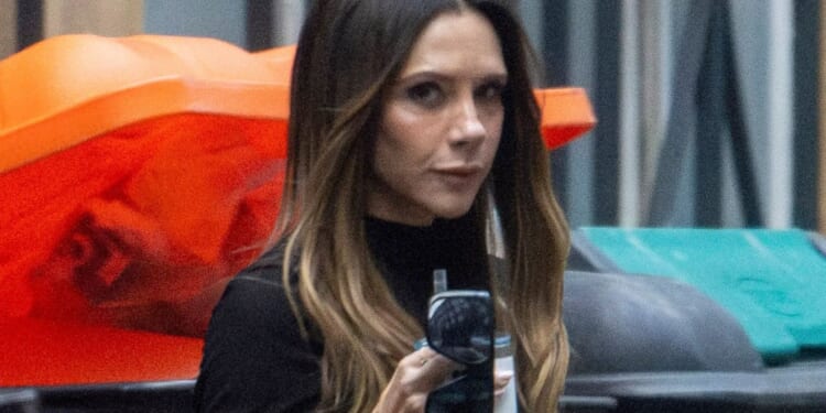 Victoria Beckham stuns in thigh-split dress after it's revealed daughter Harper's make-up line will rival Kylie Jenner's