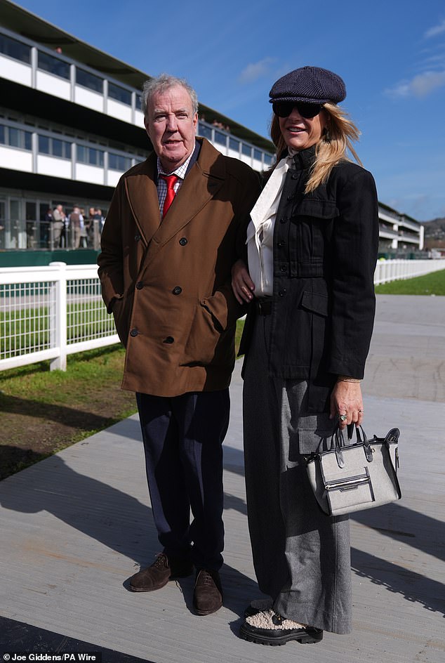Jeremy Clarkson arrived at the races arm-in-arm with his longterm partner Lisa Hogan