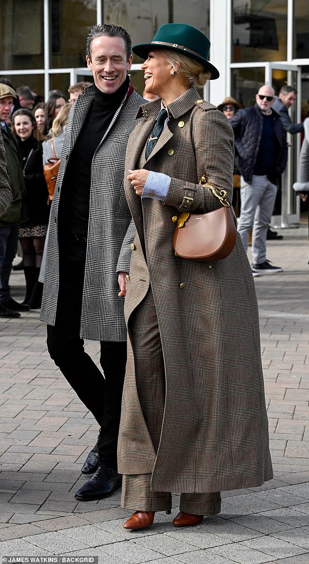 The pair couldn't wipe the grins off their faces as they arrived for the final day of the star-studded races