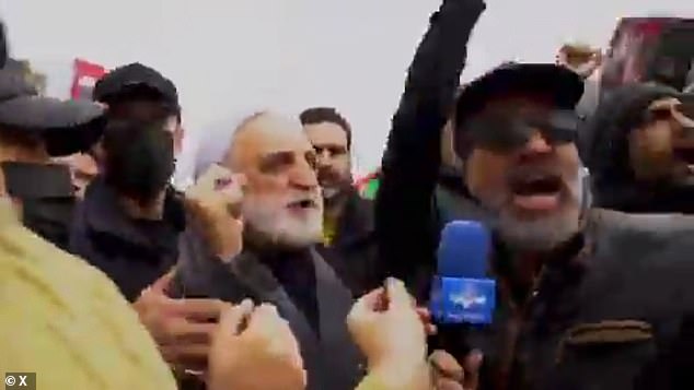Gholam Hossein Mohseni Ejei continued his anti-Israel rant at a pro-regime rally in Tehran while ignoring IDF a blast from an IDF missile