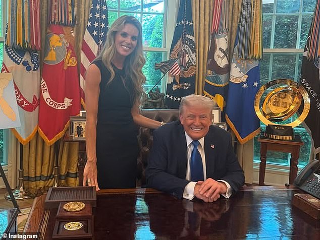 Prejean Boller and Donald Trump in the Oval Office