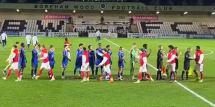 Arsenal U21 clash plunged into chaos as match is delayed while announcer makes very unusual request