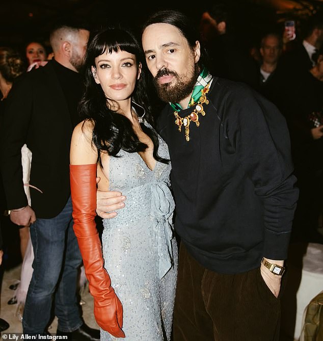 In her snaps, Lily can be seen getting ready for the glitzy after-parties following the Valentino fashion show (pictured with Alessandro Michele)