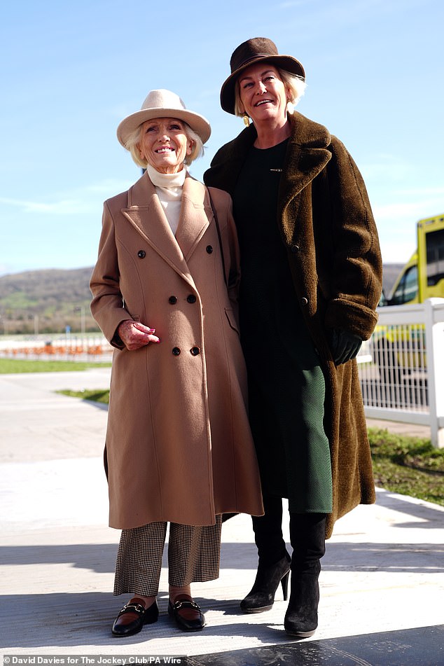 The 90-year-old Mrs Berry was joined by her daughter Belles Berry