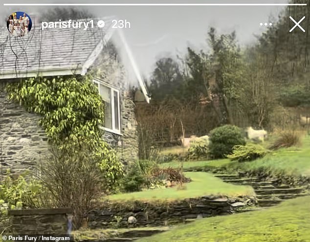 Taking to Instagram, Paris shared snaps posing in front of the pad and showed footage of a flock of sheep invading her back garden
