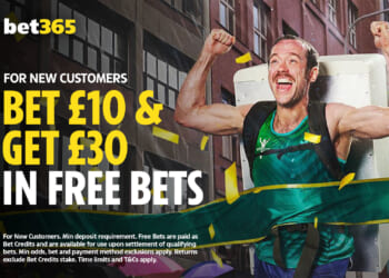 Get £30 in football free bets with bet365