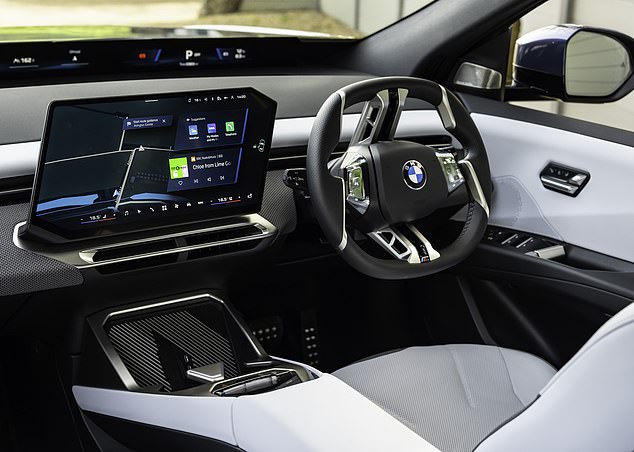 Step inside and the new second-generation iX3's light, airy, spacious and minimalist cabin and it immediately looks and feels the business