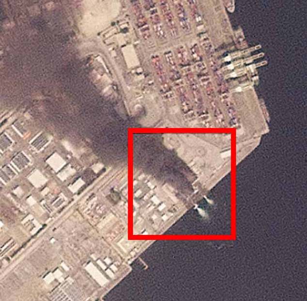 Satellite images show black smoke rising above Dubai's largest port after it was hit by Iranian strikes
