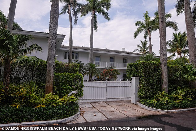 The front exterior of Epstein's home in Palm Beach, Florida, where Jena-Lisa's abuse took place