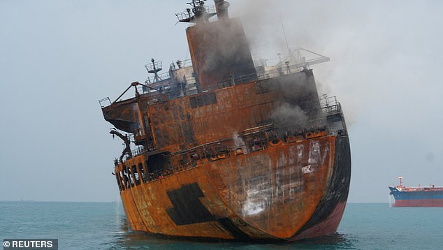 A foreign tanker carrying Iraqi fuel oil was damaged, following unidentified attacks that targeted two foreign tankers, according to Iraqi port officials, near Basra