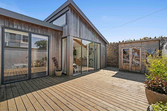 Valued at £385,000, this modest two-bedroom bungalow (pictured) is situated in a charming market town, just a short distance from some of Britain’s best beaches