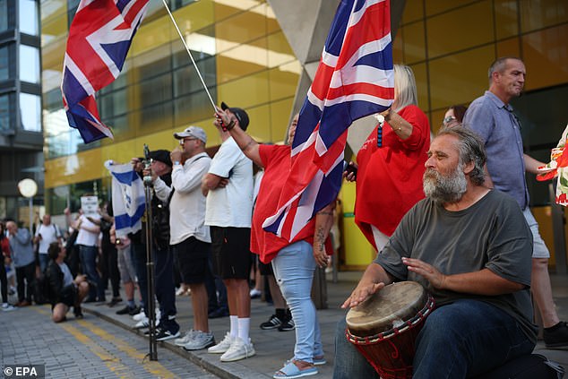The man, who is in his early twenties, was staying at the four-star Britannia Hotel in Canary Wharf, east London, where anti-migrant protests took place last summer