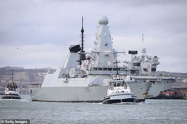 HMS Dragon sets sail from Portsmouth Harbour on March 10, 2026