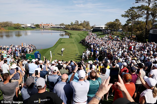 Play started at TPC Sawgrass on Saturday before crowds were permitted to enter the course