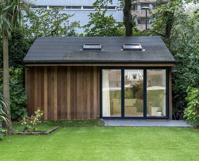 The 'Harmonious Hideaway' (pictured), located in Mr Sewell's back garden was let on Airbnb for £160 a night